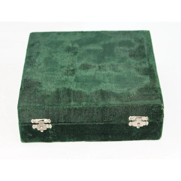 Vintage Mid Century Sake Set Barware White Onyx Glass Set in Case 6 Pieces - Picture 8 of 9